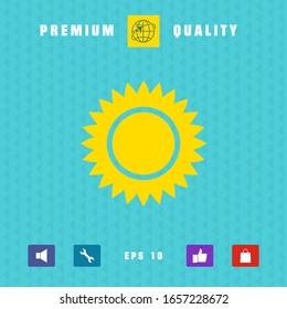 Símbolo de icono Sun. Elementos gráficos para el diseño