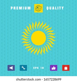 Sun icon symbol. Graphic elements for your design