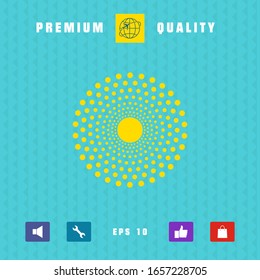 Sun icon symbol. Graphic elements for your design