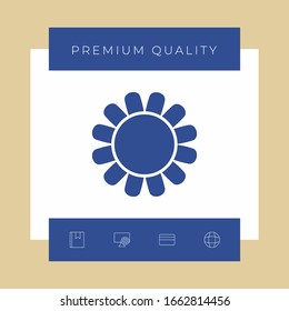 Sun icon symbol. Graphic elements for your design
