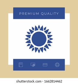 Sun icon symbol. Graphic elements for your design