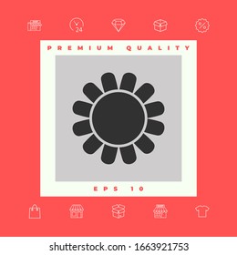 Símbolo de icono Sun. Elementos gráficos para el diseño