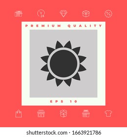 Sun icon symbol. Graphic elements for your design
