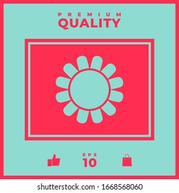 Sun icon symbol. Graphic elements for your design