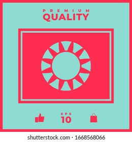 Sun icon symbol. Graphic elements for your design