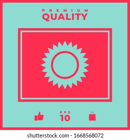 Sun icon symbol. Graphic elements for your design