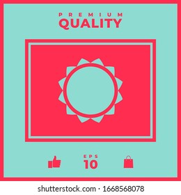 Sun icon symbol. Graphic elements for your design