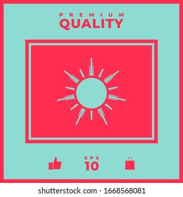 Sun icon symbol. Graphic elements for your design