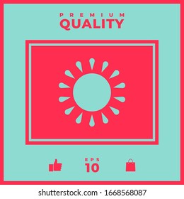 Símbolo de icono Sun. Elementos gráficos para el diseño
