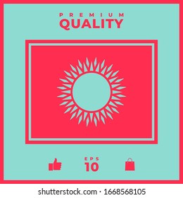 Sun icon symbol. Graphic elements for your design