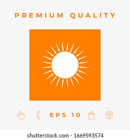 Sun icon symbol. Graphic elements for your design