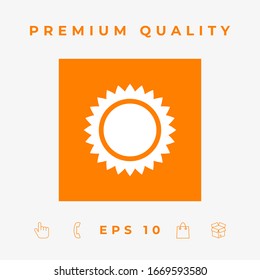 Sun icon symbol. Graphic elements for your design