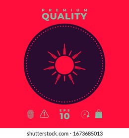 Sonnensymbol. Grafische Elemente für Ihr Design