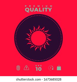 Símbolo de icono Sun. Elementos gráficos para el diseño