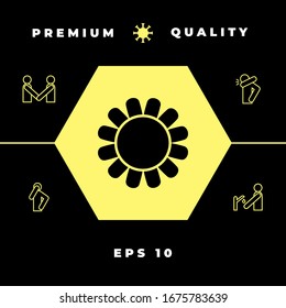 Símbolo de icono Sun. Elementos gráficos para el diseño