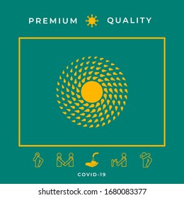 Símbolo de icono Sun. Elementos gráficos para el diseño