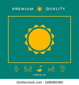 Símbolo de icono Sun. Elementos gráficos para el diseño