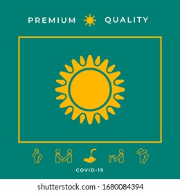 Símbolo de icono Sun. Elementos gráficos para el diseño