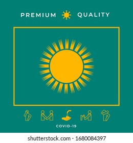 Sonnensymbol. Grafische Elemente für Ihr Design