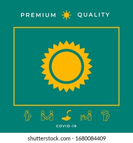 Sun icon symbol. Graphic elements for your design