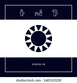 Símbolo de icono Sun. Elementos gráficos para el diseño