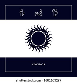 Sun icon symbol. Graphic elements for your design