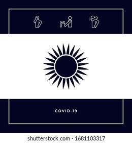 Sun icon symbol. Graphic elements for your design
