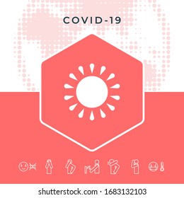 Sun icon symbol. Graphic elements for your design