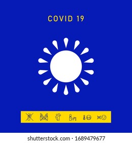 Sun icon symbol. Graphic elements for your design