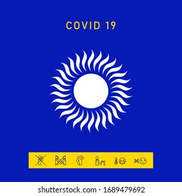 Sonnensymbol. Grafische Elemente für Ihr Design