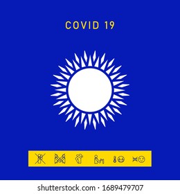 Sun icon symbol. Graphic elements for your design