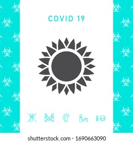Sonnensymbol. Grafische Elemente für Ihr Design