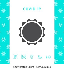Sun icon symbol. Graphic elements for your design