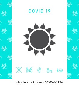 Sun icon symbol. Graphic elements for your design