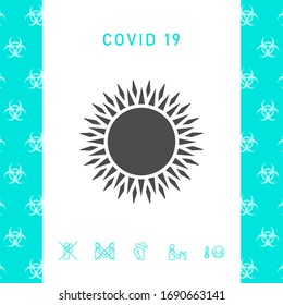 Símbolo de icono Sun. Elementos gráficos para el diseño