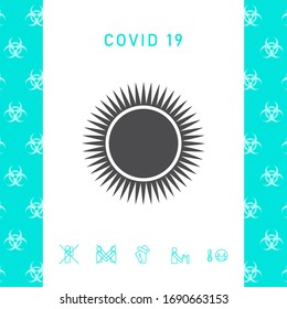 Sun icon symbol. Graphic elements for your design