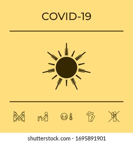 Sonnensymbol. Grafische Elemente für Ihr Design