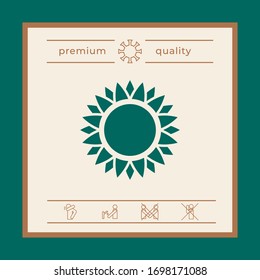 Sun icon symbol. Graphic elements for your design