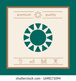 Sun icon symbol. Graphic elements for your design