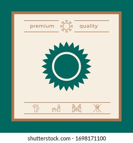 Símbolo de icono Sun. Elementos gráficos para el diseño