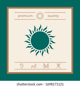 Sun icon symbol. Graphic elements for your design