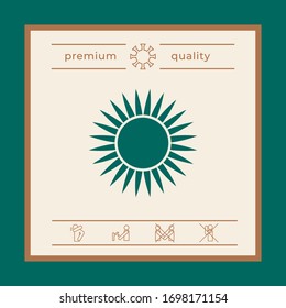 Sonnensymbol. Grafische Elemente für Ihr Design