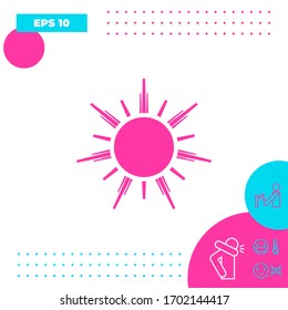 Sun icon symbol. Graphic elements for your design