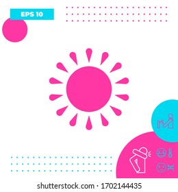 Sun icon symbol. Graphic elements for your design