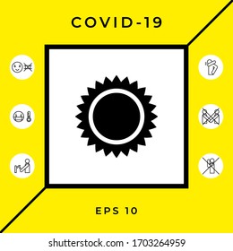 Sun icon symbol. Graphic elements for your design