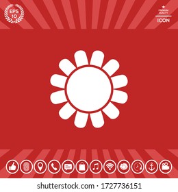 Sun icon symbol. Graphic elements for your design