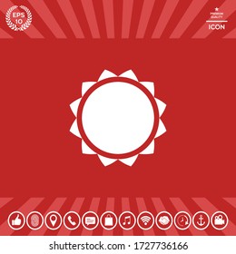 Sun icon symbol. Graphic elements for your design