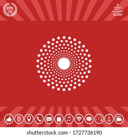 Sun icon symbol. Graphic elements for your design