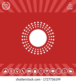 Símbolo del icono Sun. Elementos gráficos para su diseño