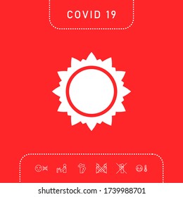 Sun icon symbol. Graphic elements for your design